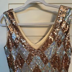 Gold and silver flapper dress
